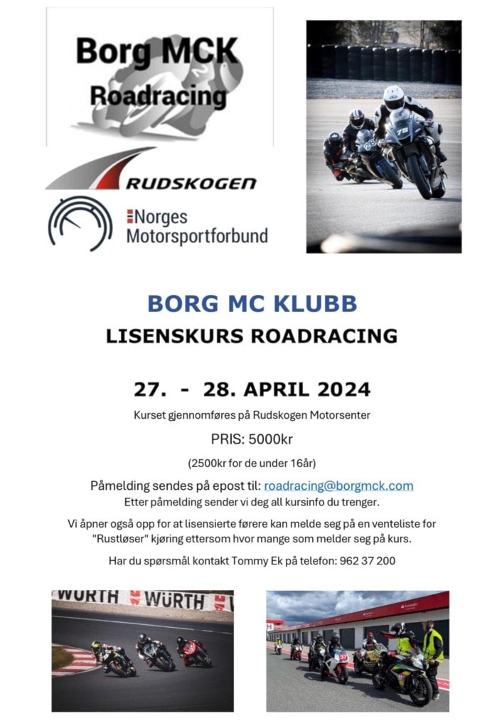 Lisenskurs Roadracing 2024